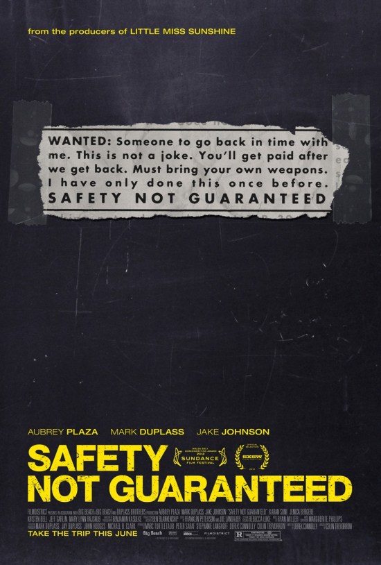 Poster for "Safety Not Guaranteed"