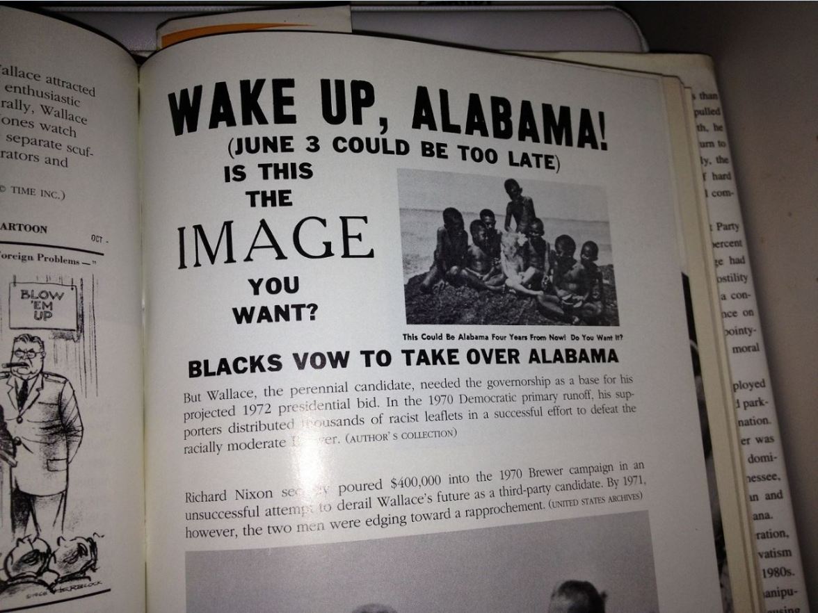 "Wake Up Alabama" George Wallace 1970 Campaign - Racist Ad Example